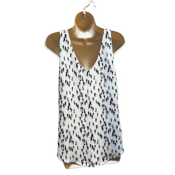 RW & Co Abstract Print Sleeveless Lined Blouse | Size S - Picture 3 of 7